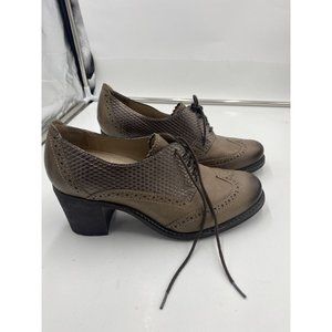 Dromedaris Women’s Brow Leather Oxford Shoes Heels Lace Up Academia Y2K …